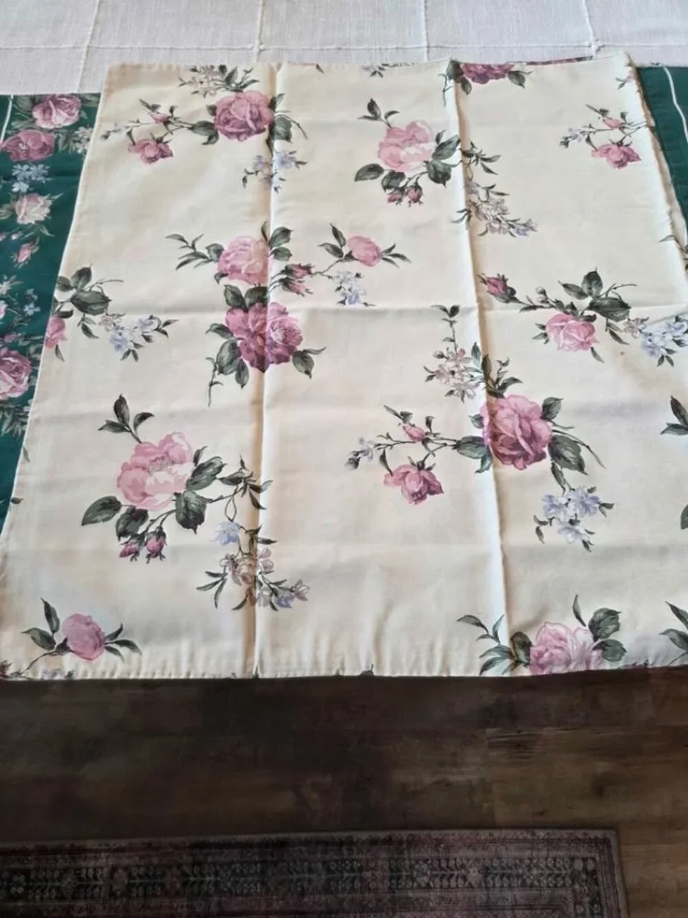Vintage floral pillowcases standard size approximately 23